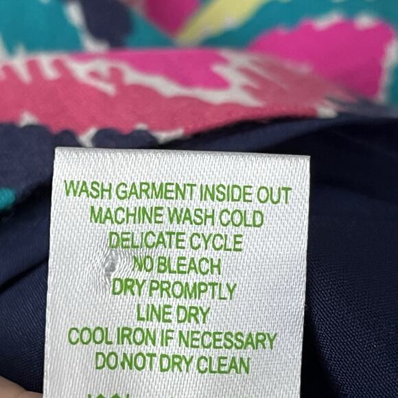 Lilly Pulitzer Kirkland Dress Size 6 Hearts A Flutter Chevron Keyhole Colorful - Picture 11 of 12